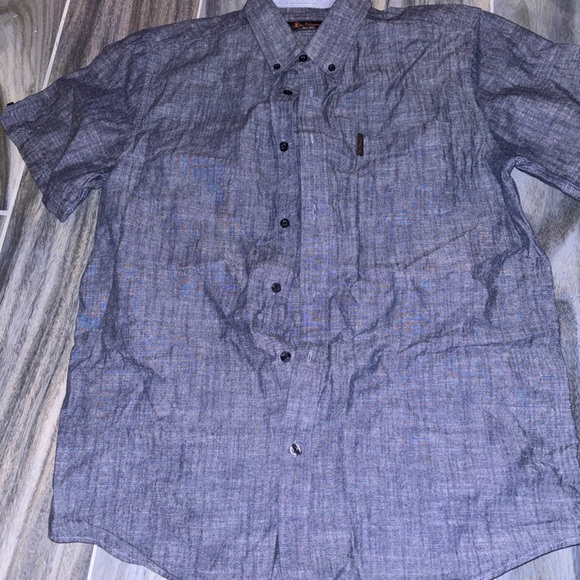 Ben Sherman Navy Solid short sleeve Button-Up Shirt - Picture 2 of 6